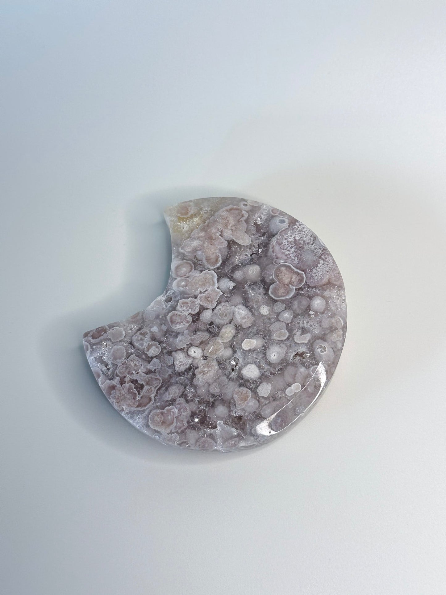Amethyst + Flower Agate Moon B