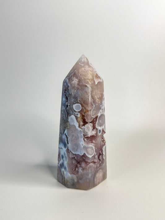 Amethyst + Flower Agate Tower A