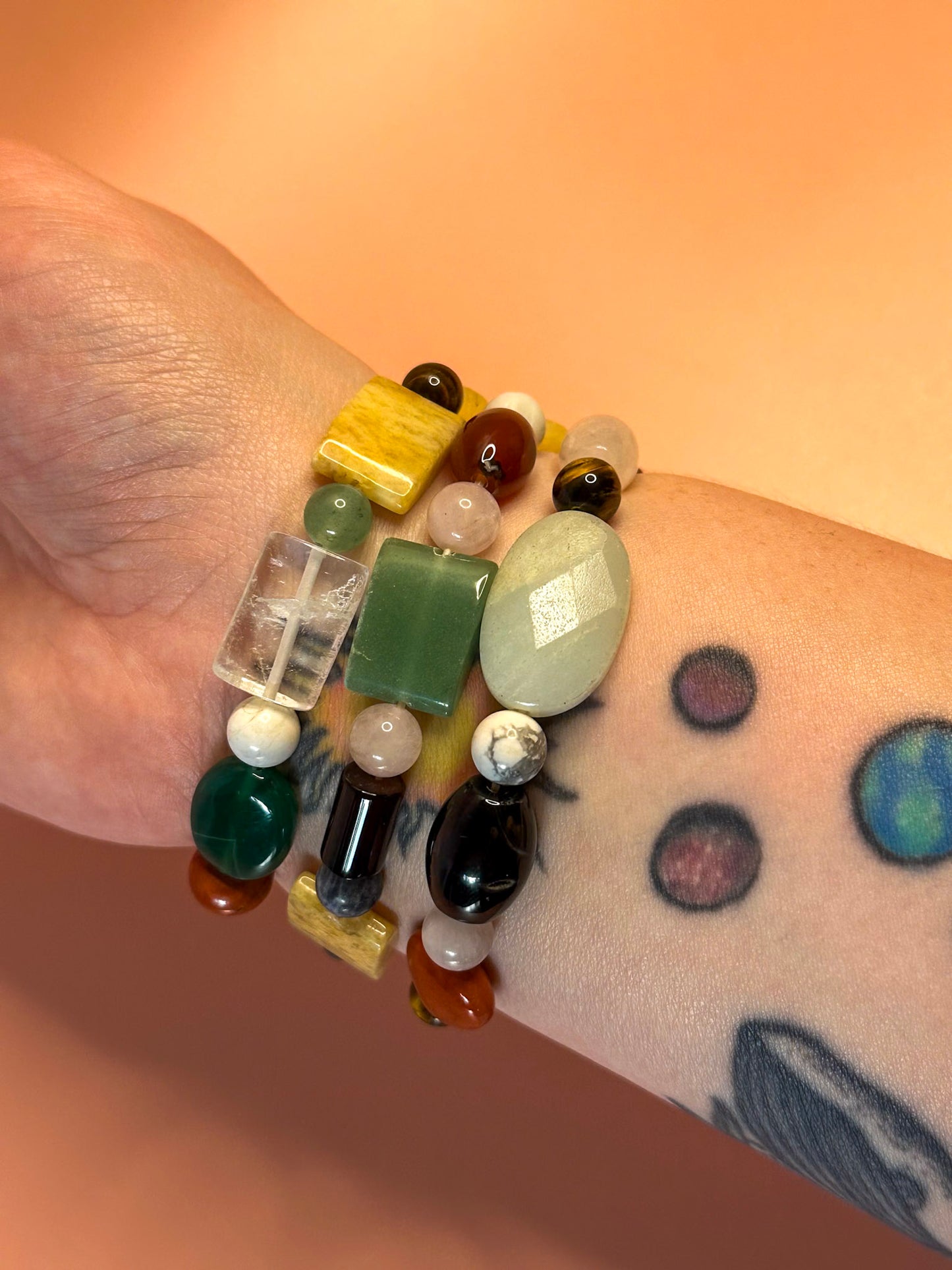 Mixed Crystal Beaded Bracelet