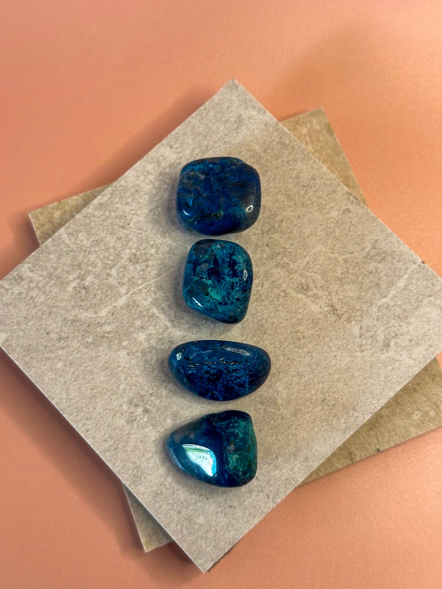 Chrysocolla + Shattuckite Tumble