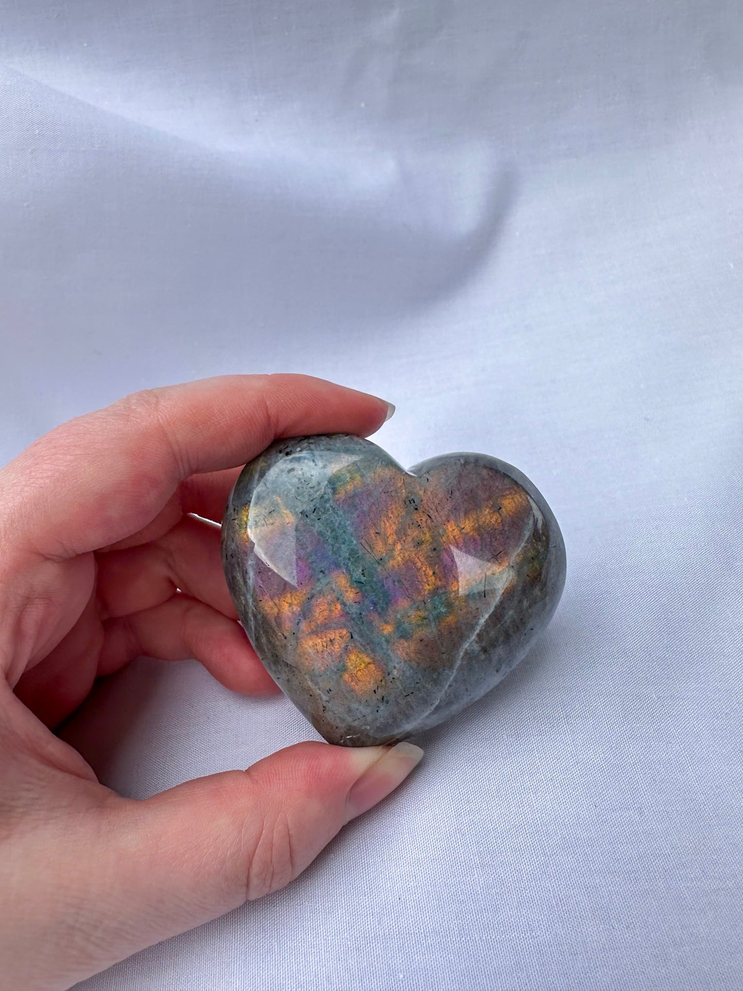 Labradorite Heart
