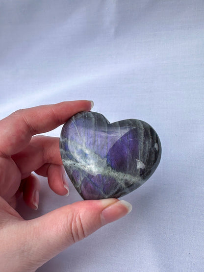 Labradorite Heart