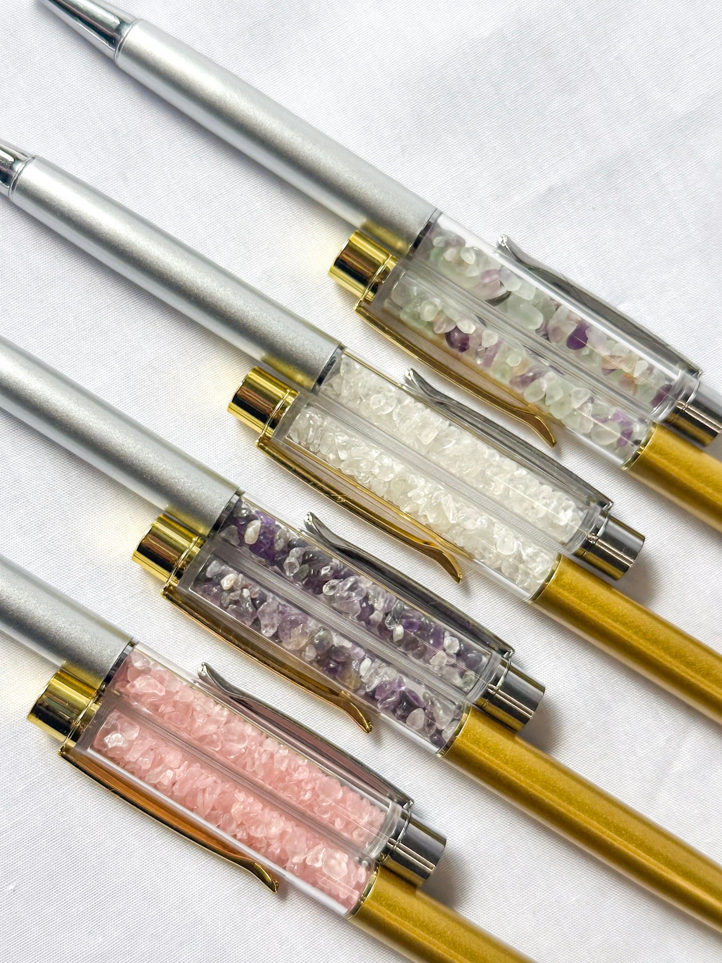 Gemstone Pen with Crystal Chips