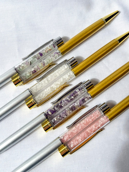 Gemstone Pen with Crystal Chips
