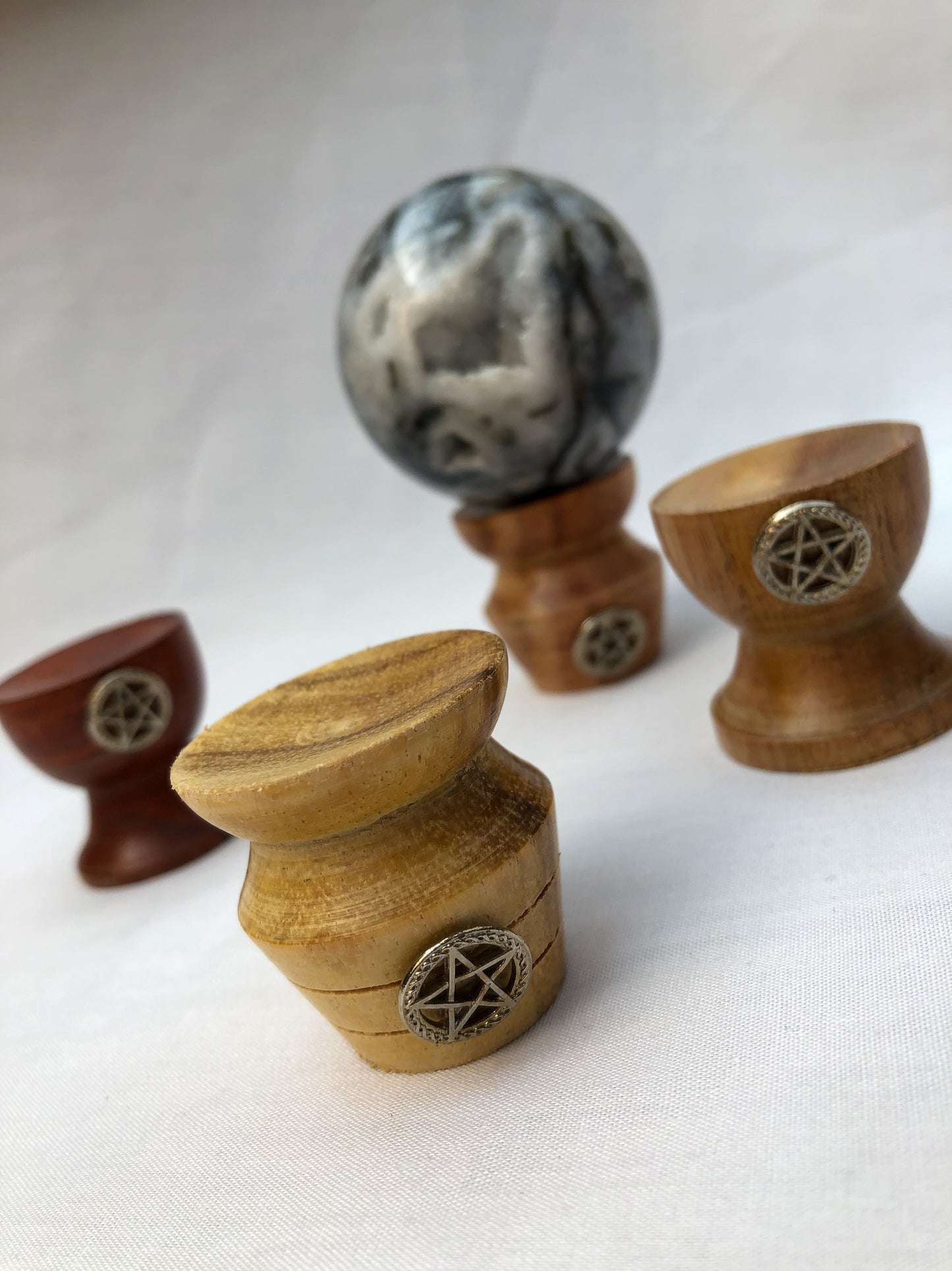 Wooden Sphere Stand