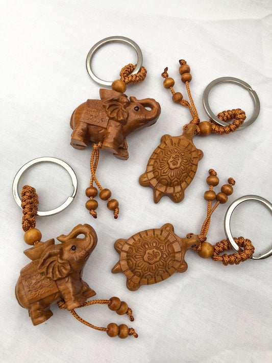 Wooden Animal Keyring