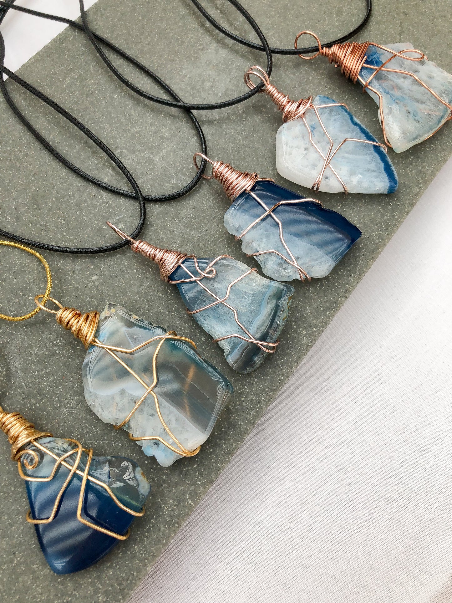 Blue Agate Necklace