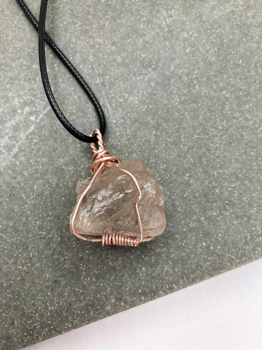 Rough Smoky Quartz Necklace