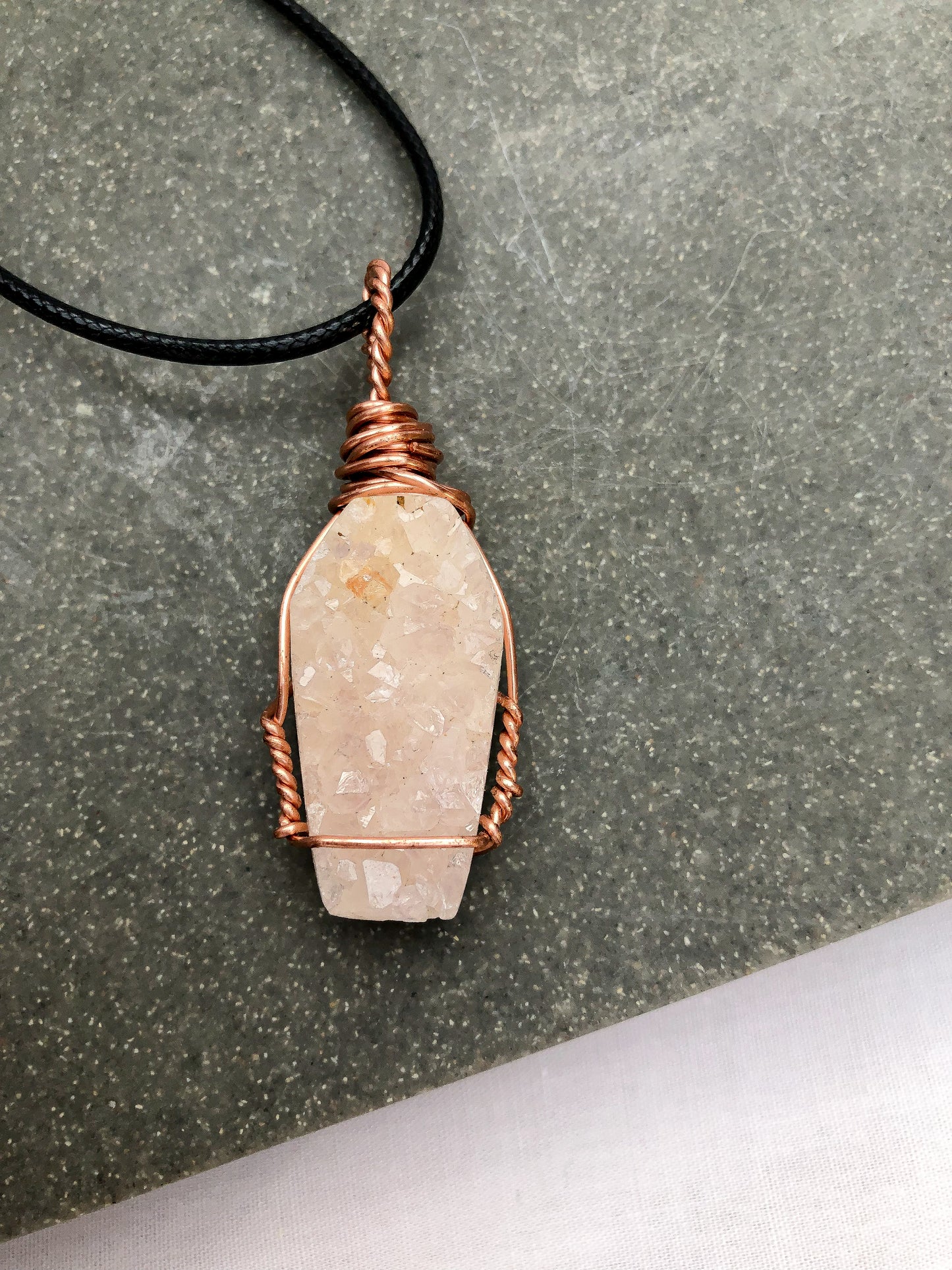 Agate Coffin Necklace