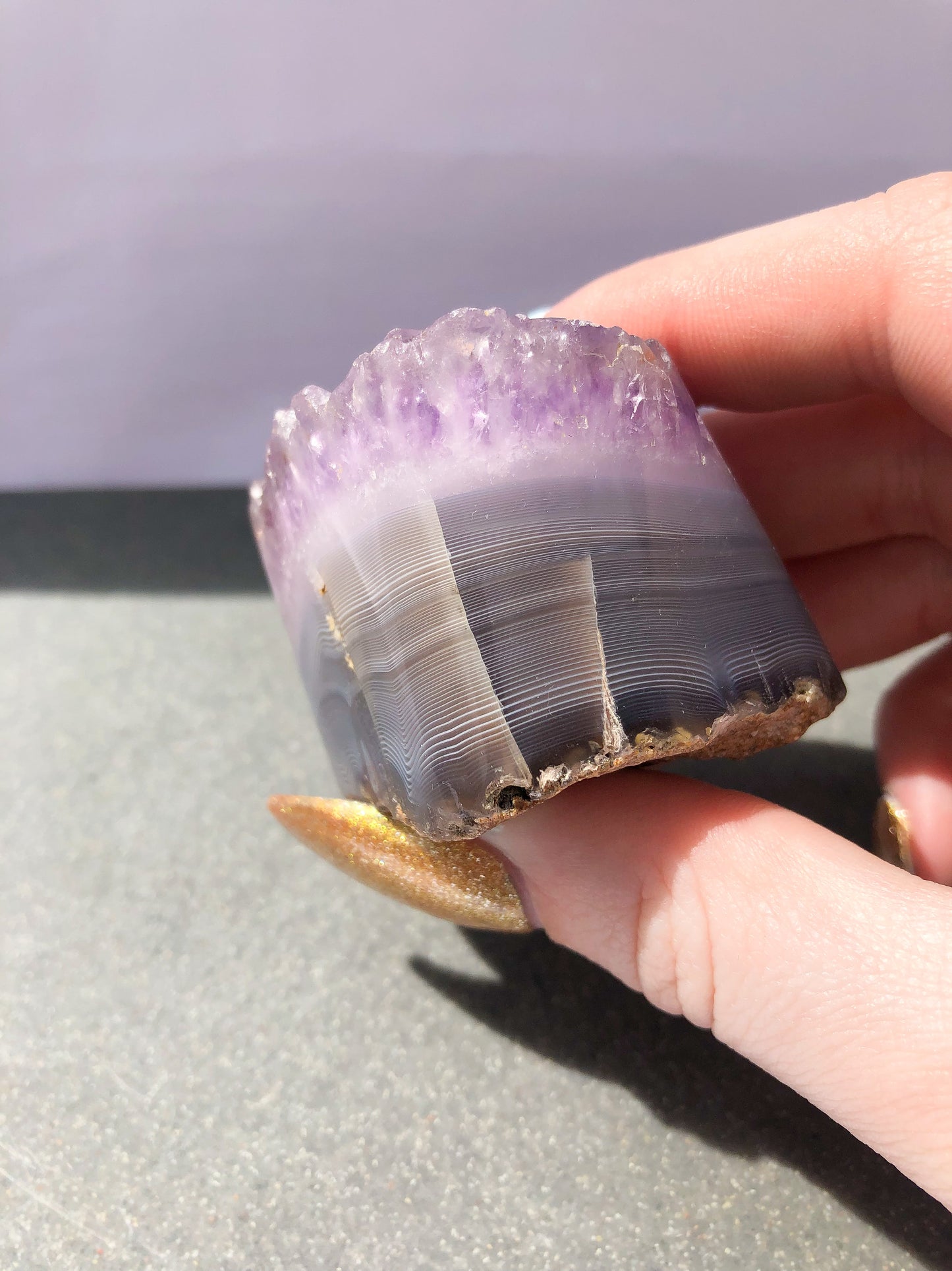 Semi-Polished Amethyst Cluster