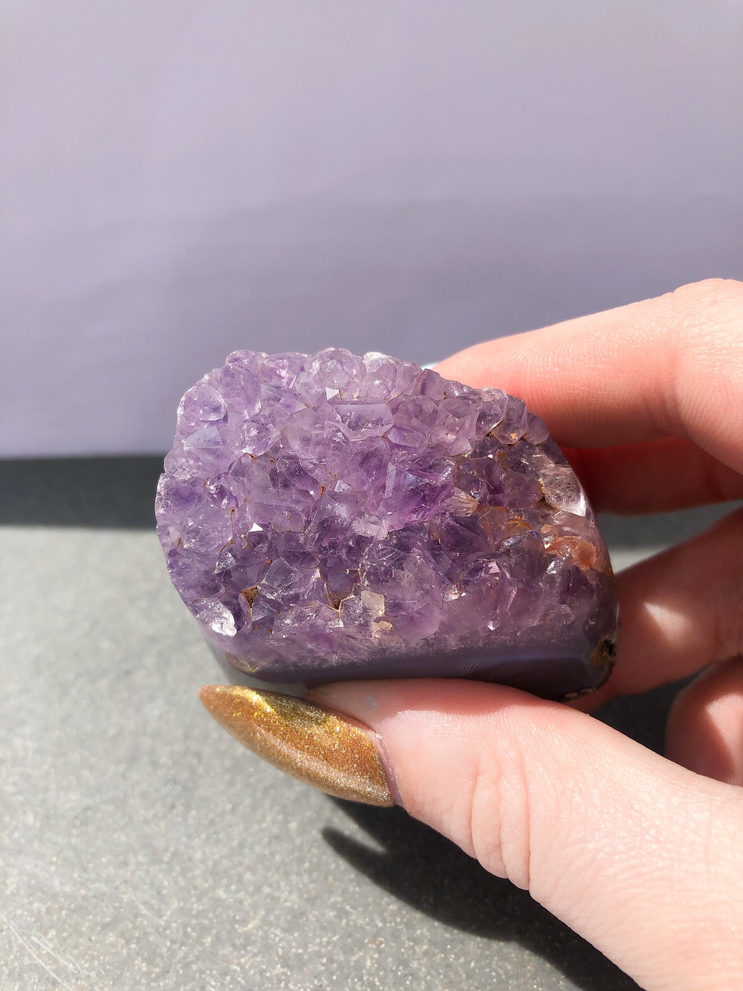 Semi-Polished Amethyst Cluster